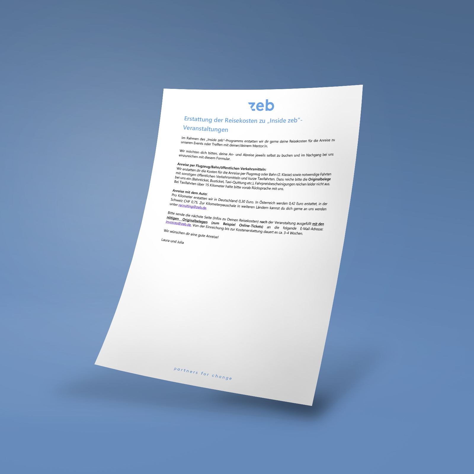 ein Papier mit Text darauf