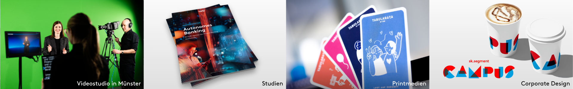 Verschiedene Aufgaben, die durch Design & Language übernommen werden