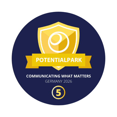 a logo on a blue circle