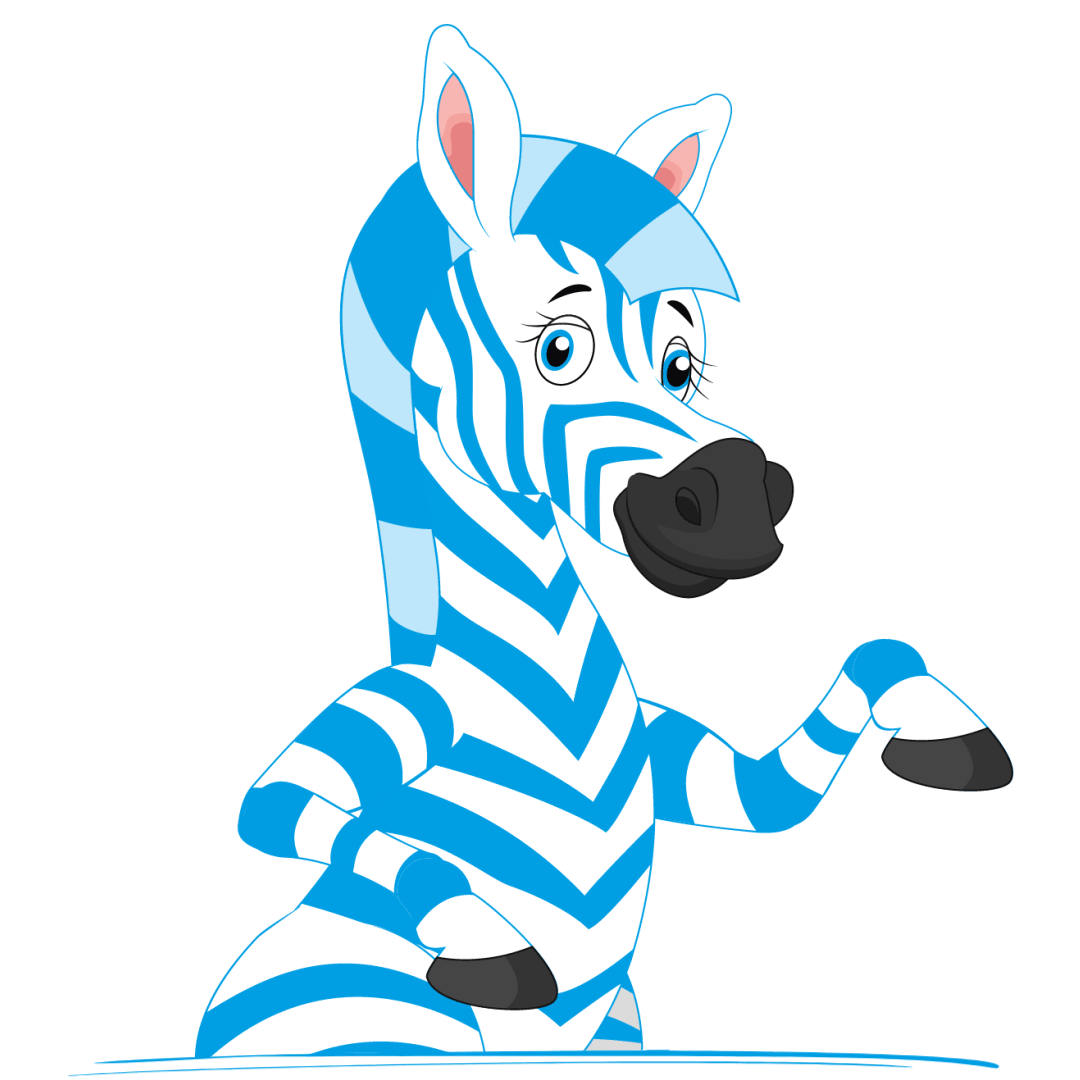 Ein Zebra-Cartoon