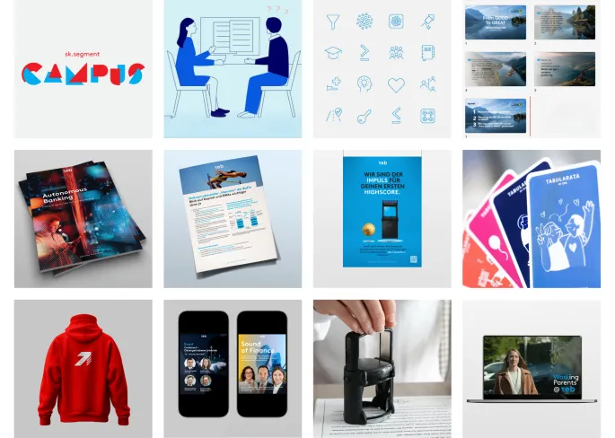 Eine Kollage aus mehreren Produktbildern.