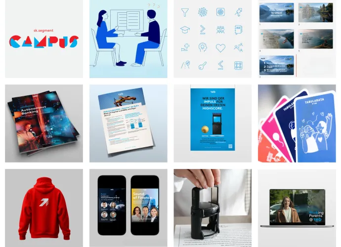 Eine Kollage aus mehreren Produktbildern.