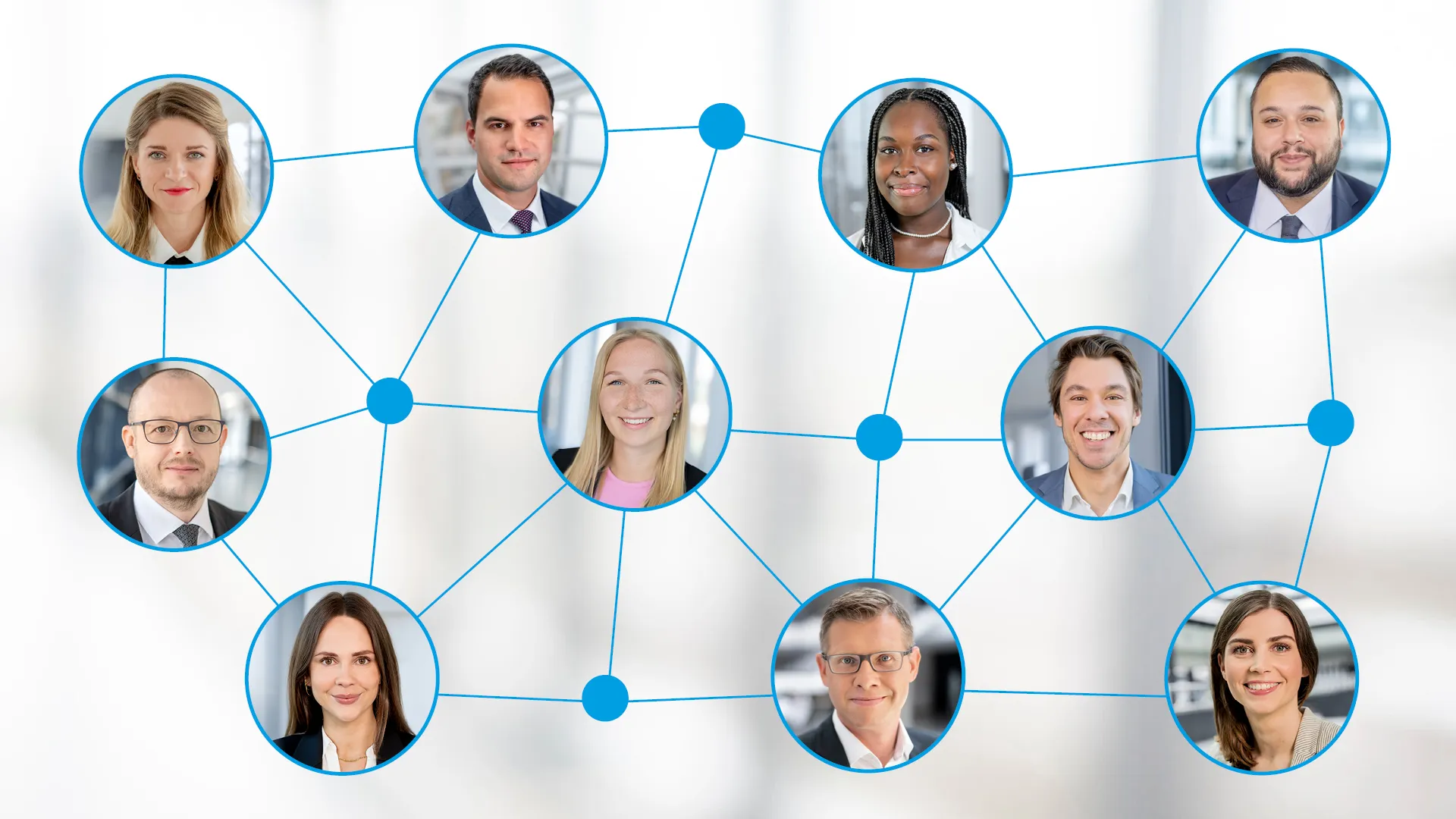 Eine Gruppe von Personen in einem Netzwerk